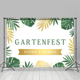 Brauch Gold Grün Monstera Garten Party Hintergrund